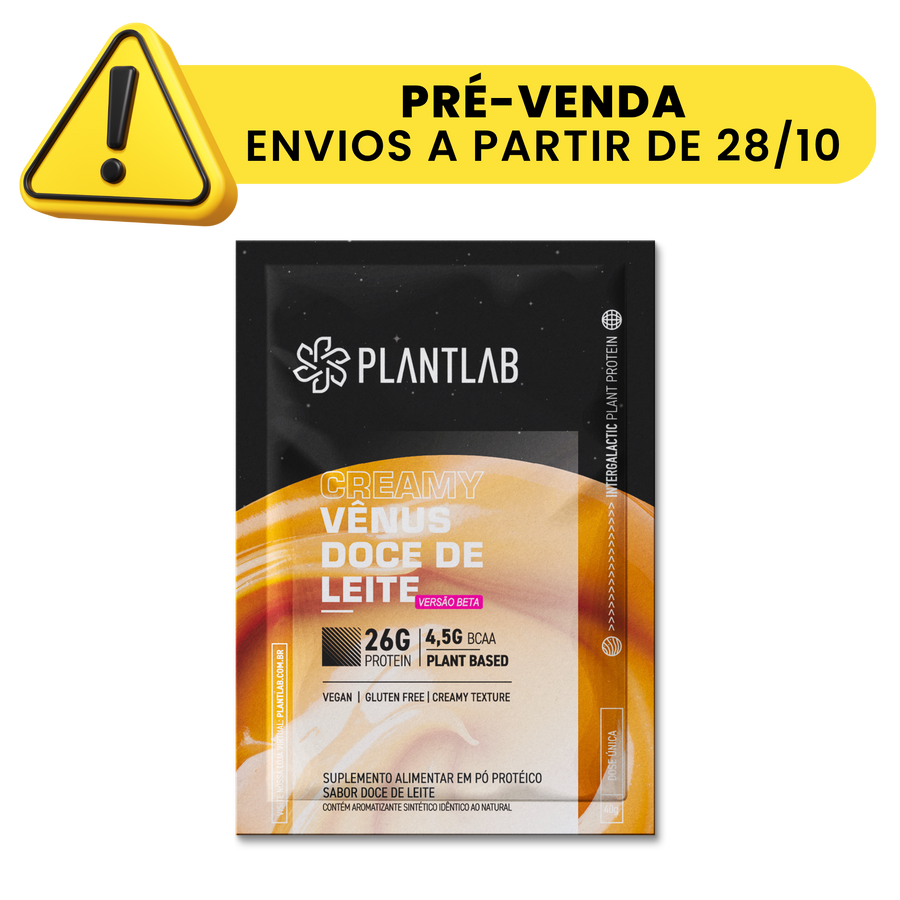 Proteína vegetal cremosa - Vênus Doce de Leite | Sachê 40g