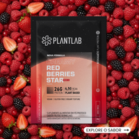 Proteína vegetal cremosa - Red Berries Star | Sachê 40g