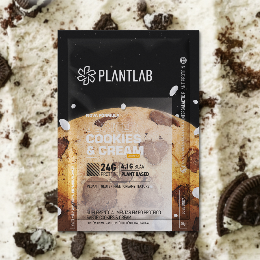Proteína vegetal cremosa - Cookies and Cream | Sachê 40g
