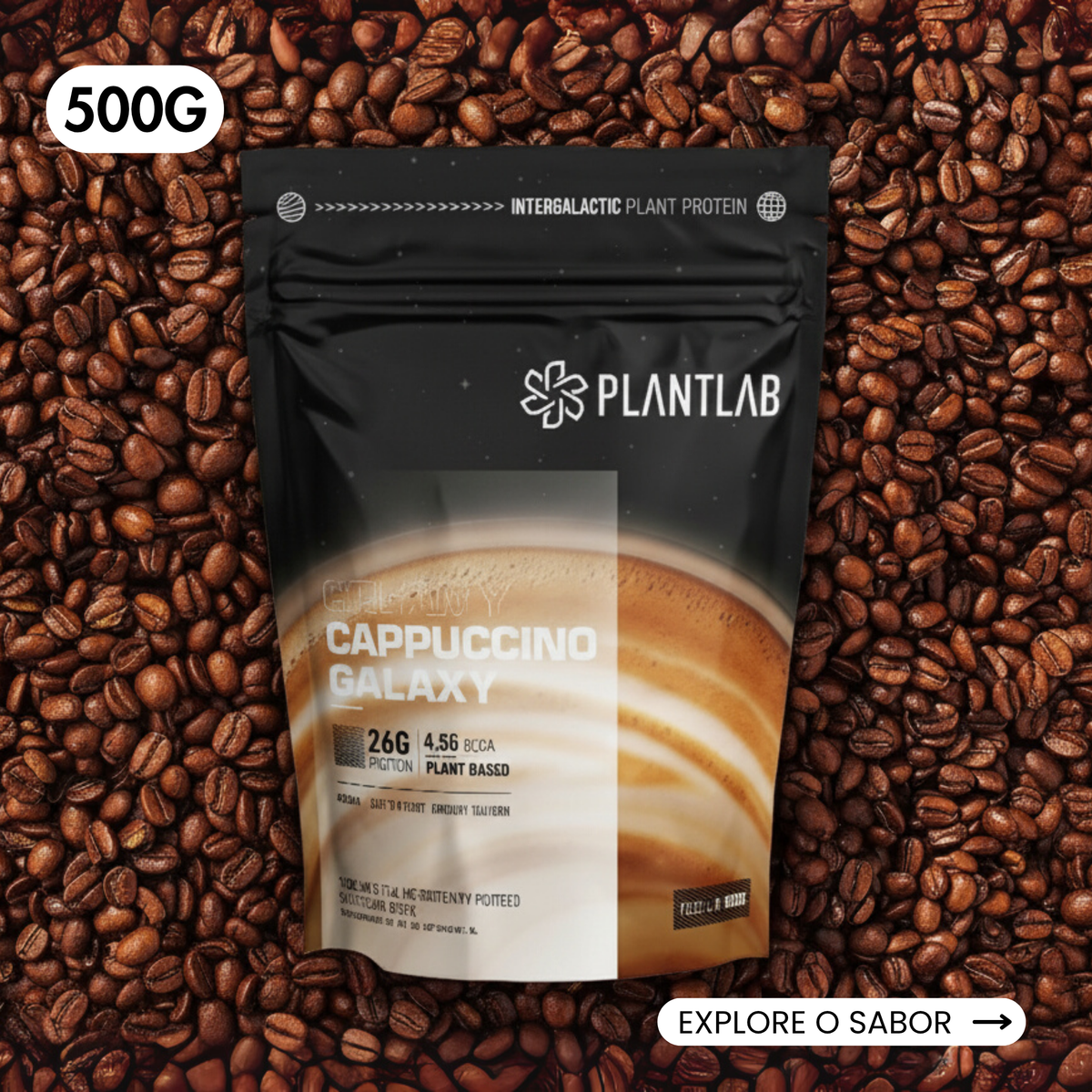 Proteína vegetal cremosa - Cappuccino Galaxy | 500g