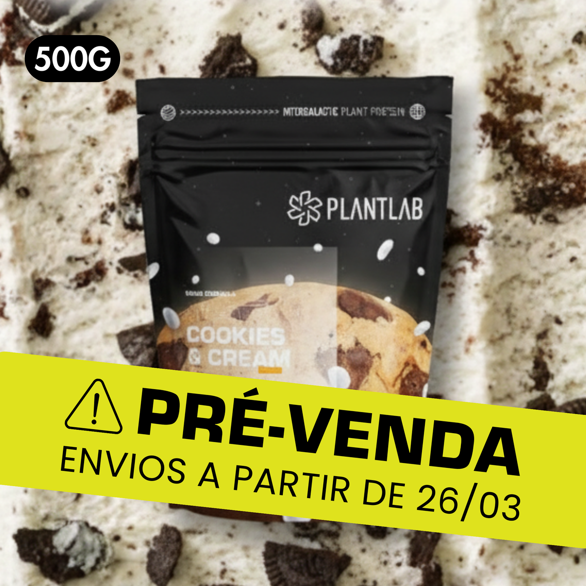 Proteína vegetal cremosa - Cookies and Cream | 500g