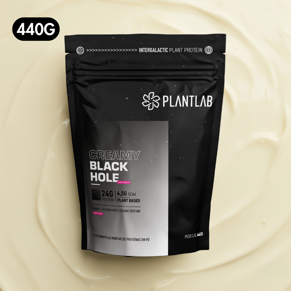 Proteína vegetal cremosa - Black Hole | 440g