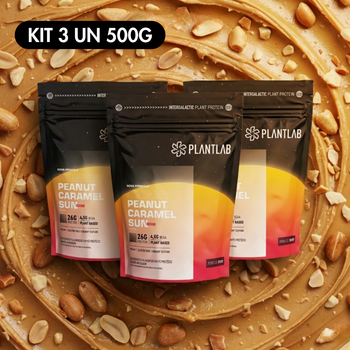 KIT | Proteína vegetal cremosa 500g - Peanut Caramel Sun (3un)