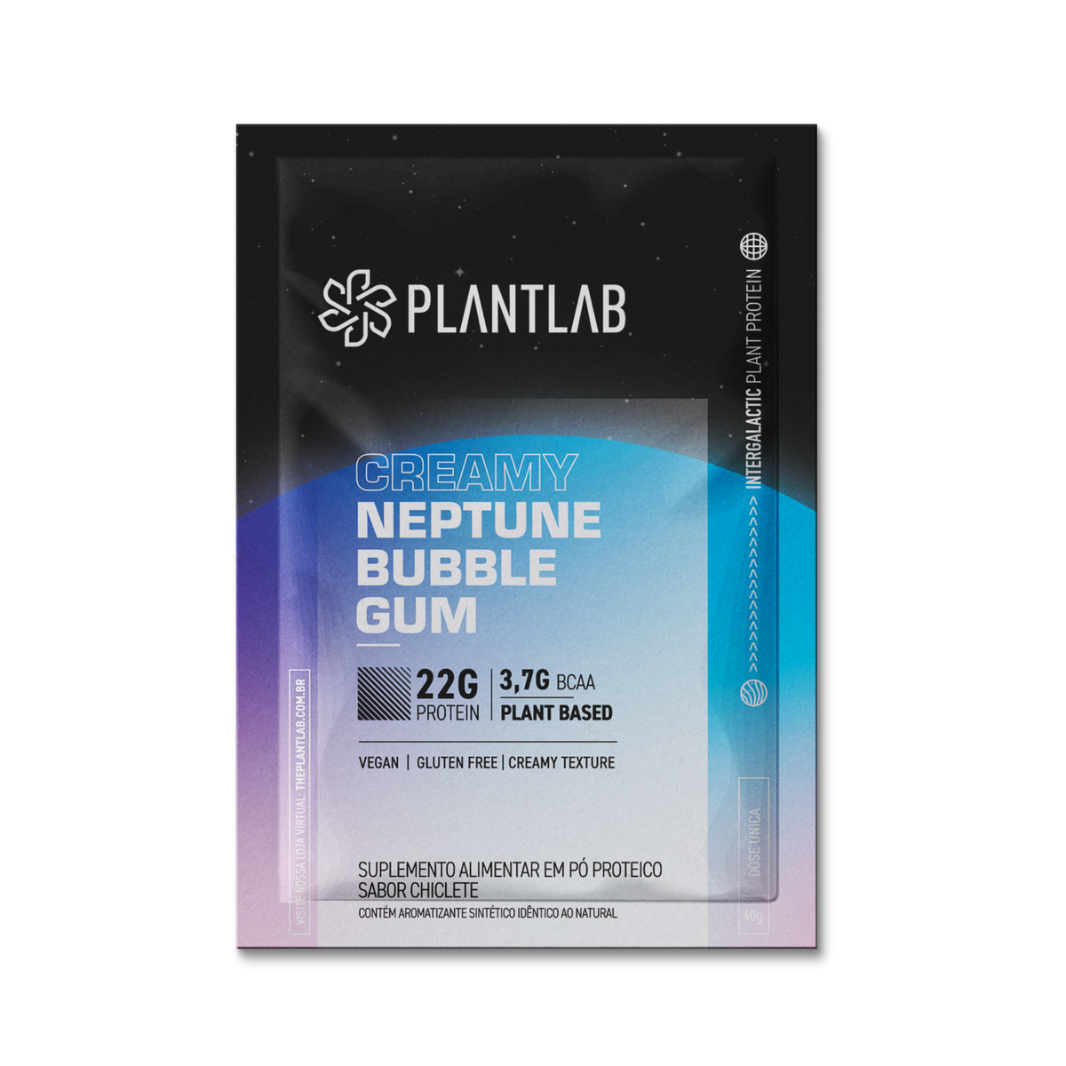 Proteína vegetal cremosa - Neptune Bubble Gum | Sachê 40g