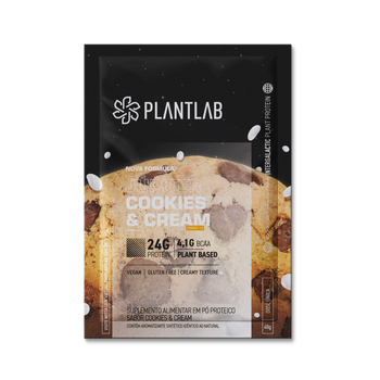 Proteína vegetal cremosa - Cookies and Cream | Sachê 40g