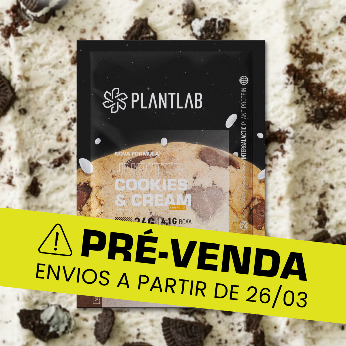 Proteína vegetal cremosa - Cookies and Cream | Sachê 40g