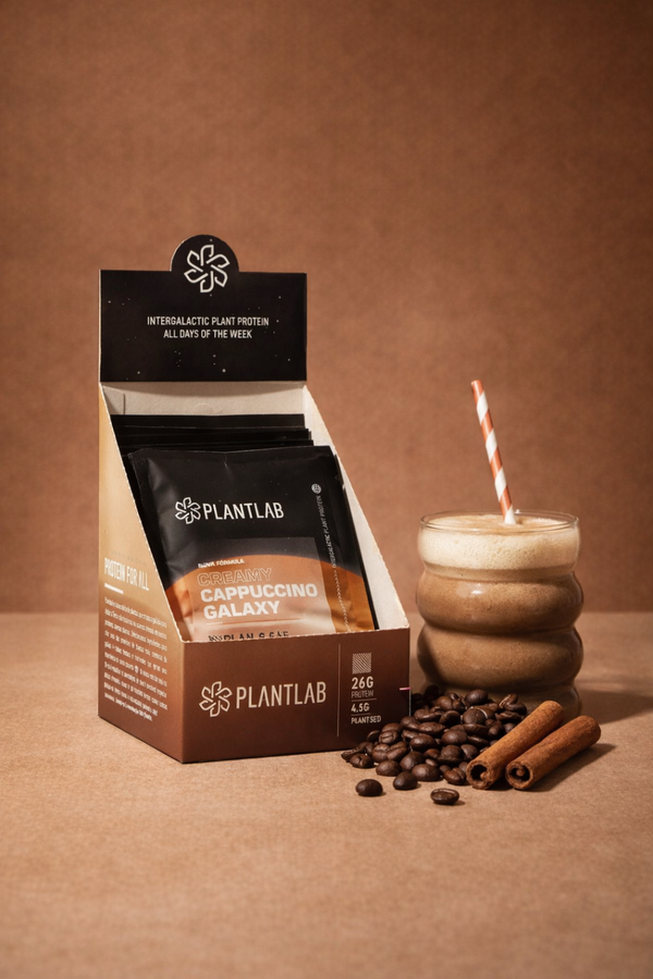 Proteína vegetal cremosa - Cappuccino Galaxy | Kit 7 Sachês