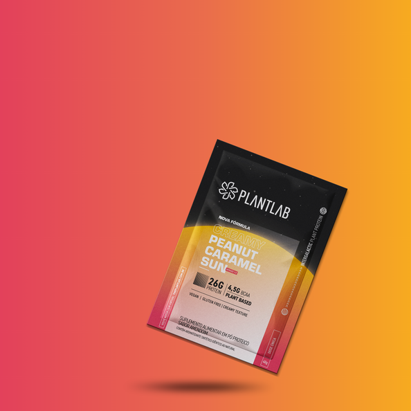 Proteína vegetal cremosa - Peanut Caramel Sun | Sachê 40g